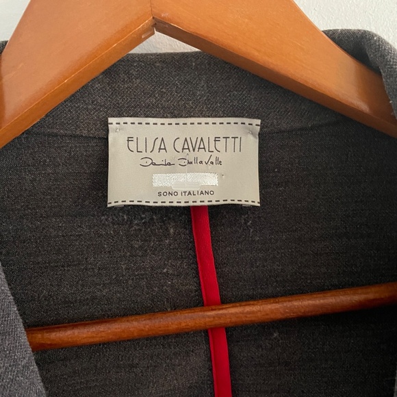 Elisa Cavaletti Y2K Women’s Jersey Knit Blazer Cotton Stretch asymmetrical Sz M - Picture 5 of 15